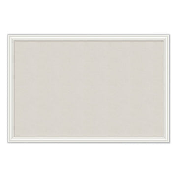 U Brands Linen Bulletin Board With Decor Frame, 30 X 20, Natural Surface-white Frame freeshipping - TVN Wholesale